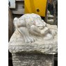 Reclaimed Carved Marble Creature Grotesque Pillar Caps