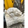Reclaimed Carved Marble Creature Grotesque Pillar Caps