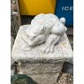 Reclaimed Carved Marble Creature Grotesque Pillar Caps