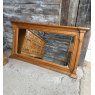 Vintage Large Carved Pine Overmantel Mirror