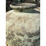Massive Antique Rustic Painted Clay Pot