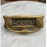 Antique Art Nouveau Brass Letter Plate & Knocker