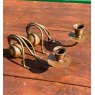 Beautiful Art Nouveau Brass & Copper German Candle Holder Pair