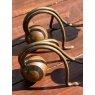 Beautiful Art Nouveau Brass & Copper German Candle Holder Pair