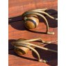Beautiful Art Nouveau Brass & Copper German Candle Holder Pair