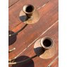Beautiful Art Nouveau Brass & Copper German Candle Holder Pair