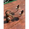 Beautiful Art Nouveau Brass & Copper German Candle Holder Pair