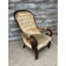 Antique Victorian Mahogany Framed Armchair