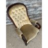 Antique Victorian Mahogany Framed Armchair