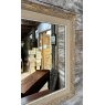 Vintage Large French Rustic Framed Wall Mirror