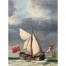 Antique 18th Century English Maritime Oil On Board Painting