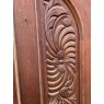 Reclaimed Heavily Carved Iroko Arched Front Door