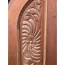 Reclaimed Heavily Carved Iroko Arched Front Door