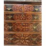 Antique 17th Century Oyster Veneer Chest On Stand