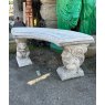 Reclaimed Weathered Composite Stone Garden Bench