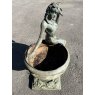 Beautiful Reclaimed Lady With Shell Copper Urn