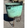 Beautiful Reclaimed Riveted Copper Planter On Stand