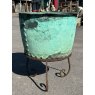 Beautiful Reclaimed Riveted Copper Planter On Stand