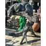 Large Menacing Patinated Copper Jaguar On Branch Statue