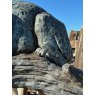 Large Menacing Patinated Copper Jaguar On Branch Statue