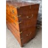 Antique Large 19th Century Teak Campaign Chest