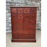Vintage English Made Apothecary Mahogany Chest