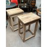 Beautiful Rustic Elm Tall Stools