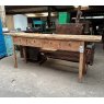Vintage Rustic Farmhouse Elm Long Sideboard