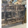 Rustic Painted Elm Chinese Bank Of 10 Drawers