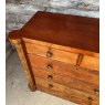 Antique Victorian Burr Walnut Chest Of Drawers With Columns
