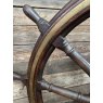 Beautiful Antique Brass & Hardwood Ships Wheel