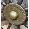 Beautiful Antique Brass & Hardwood Ships Wheel