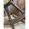 Beautiful Antique Brass & Hardwood Ships Wheel