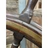Beautiful Antique Brass & Hardwood Ships Wheel