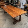 Beautiful Large English Oak Refectory Dining Table c19th