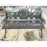 Cast Iron Dog Bench With Wooden Seat - Large