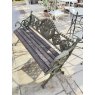 Cast Iron Dog Bench With Wooden Seat - Large