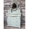Elegant Painted Chest Of Drawers with Vanity Mirror