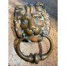 Antique 19th Century Brass Lion Door Knocker