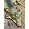 Vintage Gothic Painted Brass Large Door Knocker
