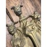 Vintage Gothic Painted Brass Large Door Knocker