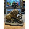 Antique Georgian Clark & Co Lion And Snake Door Porter