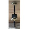Black Metal Brass End Hat & Coat Hook
