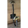 Black Metal Brass End Hat & Coat Hook