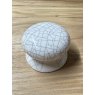 White Crackled Ceramic Cupboard Knobs - Large