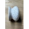 White Crackled Ceramic Cupboard Knobs - Large