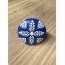 Blue Floral Round Ceramic Knob