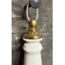 Cream Ceramic Light Pull (Brass)