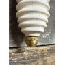 Cream Ceramic Light Pull (Brass)