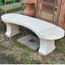 Hand Carved Sandstone Kidney Garden Bench